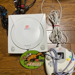 ドリームキャスト本体・コントローラ　ゲームソフト付きの画像