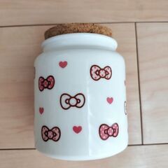 キティちゃん キャニスター ガラスポット シュガーポット の画像