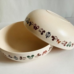 【美品】ディズニー　ミッキーマウス　お椀　ボウル　2個セット　大型ボウル　プラスチック　われないの画像
