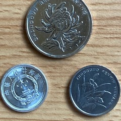 中国壹角紙幣 1元 1角 壹分硬貨の画像