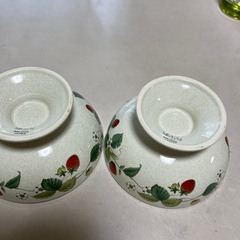 ミカサ　いちご柄フルーツ皿　2個セットの画像