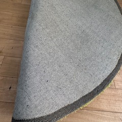 【引取】円形ラグ グリーン センターラグ ラグマット  150cm の画像