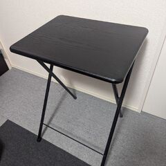 山善　折りたたみデスク　ブラック