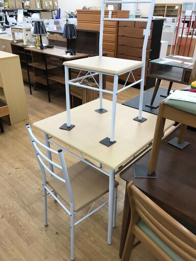 ★ジモティ割あり★ 2人用ダイニングセット   ナチュラル    H76×W75×D75   クリーニング済み KJ5912