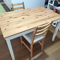 ダイニングテーブルセットをもらって頂ける方を探しています。