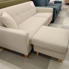 ★ジモティ割あり★  三人掛けソファー アイボリー H70×D75×W170 クリーニング済み TC969の画像