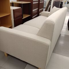 ★ジモティ割あり★  三人掛けソファー アイボリー H70×D75×W170 クリーニング済み TC969の画像