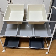ロウヤ　おもちゃ収納　グレイ