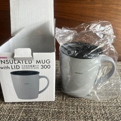 新品 HARIO フタ付き保温マグ　グレーの画像