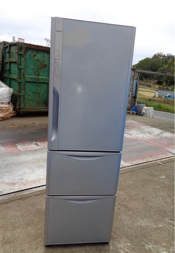日立/HITACHI 3ドア冷凍冷蔵庫 R-K370EV(S) ライトシルバー 365L