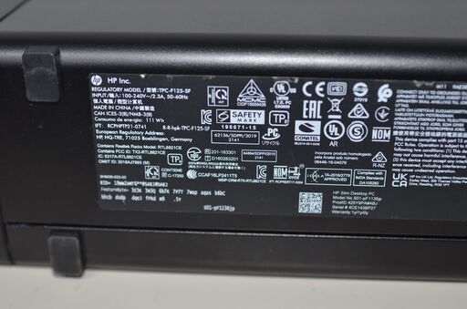 ジャンク品※ HP デスクトップ 5台 TPC-F125-SF 中古良品 HP TPC-F125-SF