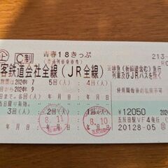 青春18きっぷ 3回分 -20240910まで
