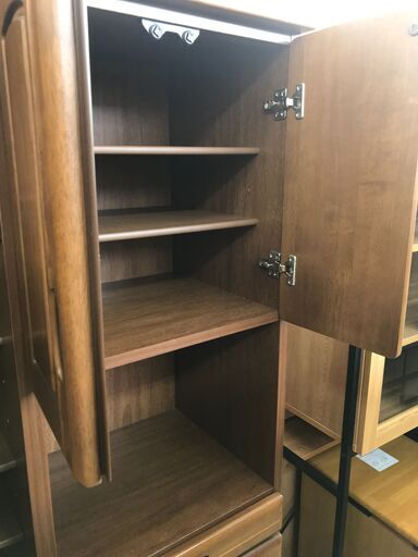 新入荷！！　ミラー付きシューズボックス　下駄箱　ハイタイプ　木目調　　幅(W)745mm × 奥行(D)390mm × 高さ(H)1800mm　