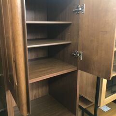 新入荷！！　ミラー付きシューズボックス　下駄箱　ハイタイプ　木目調　　幅(W)745mm × 奥行(D)390mm × 高さ(H)1800mm　の画像
