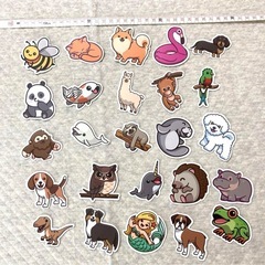 【100枚入】動物 色々 ステッカーの画像