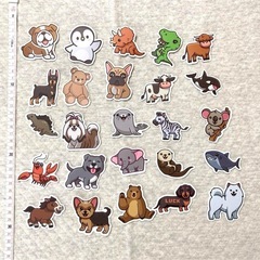 【100枚入】動物 色々 ステッカーの画像