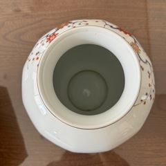 九谷焼　　花瓶　梅　骨董品　箱付　宮内庁御用達の画像