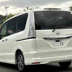 セレナ★後期ハイウェイスター S-HYBRID★実走8.3万キロ・両側電動スライドD・車線キープ・衝突軽減・大型8インチ純正SDナビ/TV・天井モニター…の画像