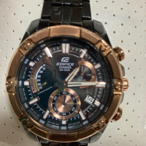 CASIO 海外モデル EDIFICE 5572 EFR-559 電池入れ替え ピンクゴールドxブラック