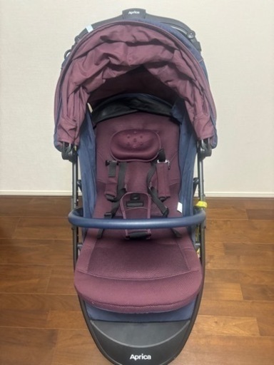美品　Apricaスムーヴスマートブレーキ　ベビーカーとレインカバー