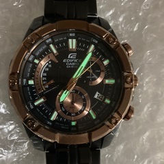 CASIO 海外モデル EDIFICE 5572 EFR-559 電池入れ替え ピンクゴールドxブラックの画像