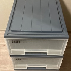 【中古品】CASTY　1段×3個　衣装ケース　キャスティケースの画像