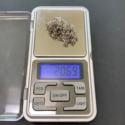 プラチナ喜平ネックレス　50cm 20g  6面wカット
