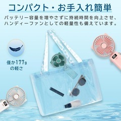 【2023最新 静音4000mAh】ハンディファン 携帯扇風機 ...