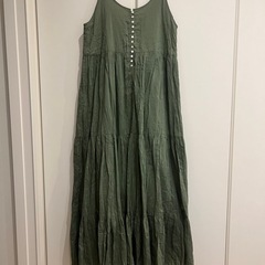 オードリーアンドジョンワッド コットンシルク キャミソールティアードワンピの画像