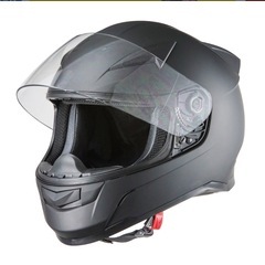 バイクヘルメット フルフェイス  マットブラック Lサイズ の画像