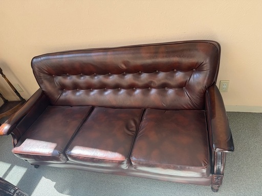 カリモクソファーセット　机込み