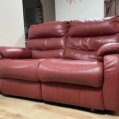 2人がけ電動ソファー（赤）