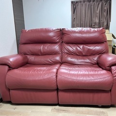 2人がけ電動ソファー（赤）