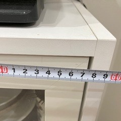 【差し上げます】2段の食器棚、チェスト、白の画像