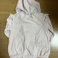 薄長袖　上着　フード取外し可　薄ピンク　80センチの画像
