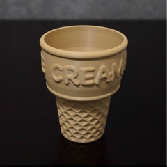 NPot 3Dプリンター鉢　アイスクリーム鉢 NPot-005M ブラックの画像