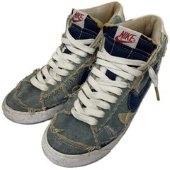 NIKE WMNS BLAZER MID 希少 2003年モデル ブルー・ライトブルー・デニムパッチワーク 308311-441 サイズ:28cm 