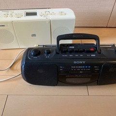 カセットデッキとCDラジカセ　