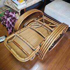 籐の椅子の画像