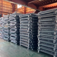 メッシュパレット、折りたたみオリコン、メッシュコンテナ、プラスチックパレット、ネスティングラック、カゴ台車の画像