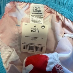 ベビースイムショーツ（未使用）　next レッドスター　の画像