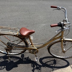 自転車　26インチ　ゴールド