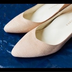 【100円引き】ピンクベージュ 靴 パンプス ローヒール ビジネスの画像