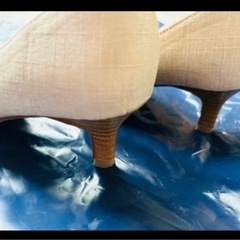 【100円引き】ピンクベージュ 靴 パンプス ローヒール ビジネスの画像