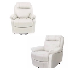 【中古】電動ラウンジチェア SHIFFON Jr （ホワイト)、...