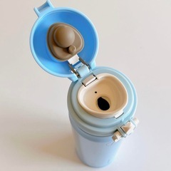 水筒 500ml  ウォーターボトル お弁当 キッズ 旅行 入学 新生活 水色の画像