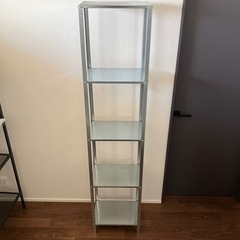 【イケア】ヒュッリス シェルフユニット4段, 室内/屋外用 亜鉛...