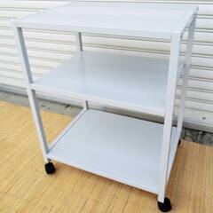 ① シンプル デスクワゴン　Ｈ70×Ｗ55×Ｄ40　キャスター付...