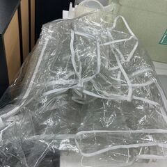 値下げ！【残り1枚】カゴ台車 防塵カバー ファスナー式 全開型 透明カバー 防雨の画像