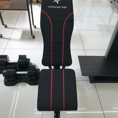 ★ジモティ割あり★ GOGO　JUMP トレーニングベンチ ブラック H45～102.5×D31×W122 クリーニング済み HJ4058の画像